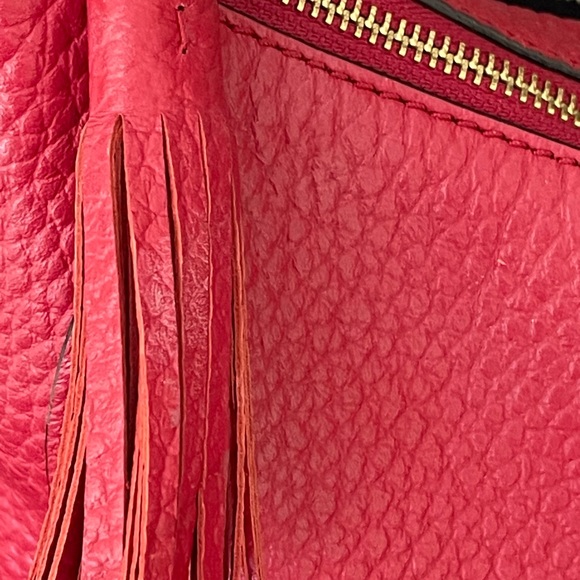 Kate Spade RED Cobble Hill Finley Pebble Leather Hobo Bag MSRP $348 Near MINT! - Picture 5 of 13